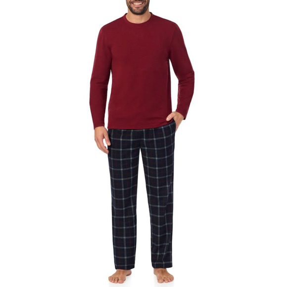 NWT Cuddl Duds Mens Cozy Lodge Long Sleeve Crew and Pajama Pant 2-pc Set size M - Picture 1 of 6